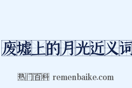 废墟上的月光近义词是什么意思的图片